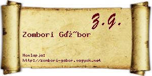 Zombori Gábor névjegykártya