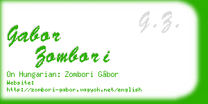 gabor zombori business card